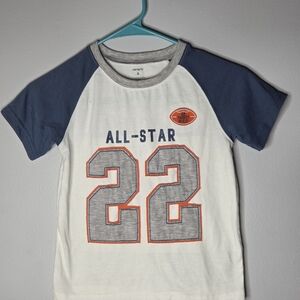 Carter's White and Blue All-Star 22 Tee